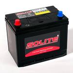 Аккумулятор автомобильный SOLITE 85 А/ч, п.п. 95D26R с бортиком (нижним креплением)