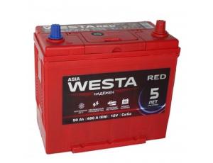 Аккумулятор автомобильный WESTA RED Asia 50Ah 480A (о.п.)