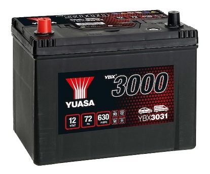 Аккумулятор автомобильный Yuasa SMF YBX3031, 72Ah 630A (п.п.)